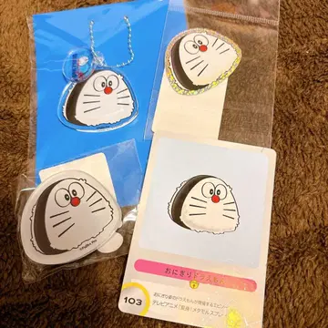 100% 도라에몽 & 프렌즈전 오니기리 굿즈 4종