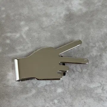 H372 새상품급 던힐 머니클립 925 실버