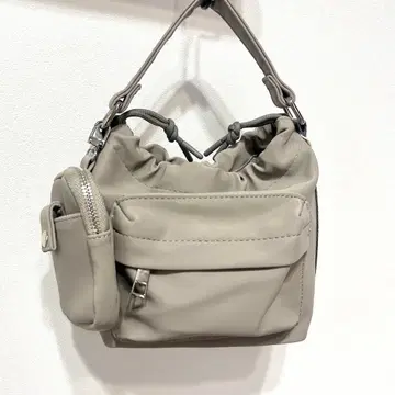 미사용 새상품 안티로자 그레이 복조리형 숄더백 2way