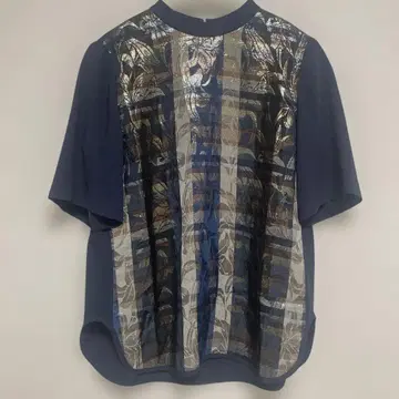 마메쿠로구치 mame kurogouchi 자카드 반팔