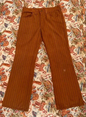 USA제 70s Lee 스트라이프 플레어 팬츠