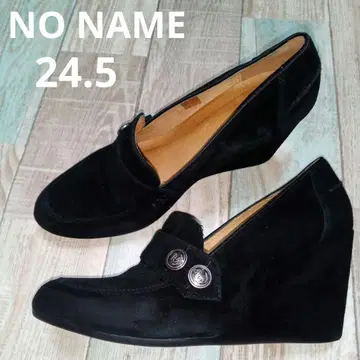 NO NAME 24.5 노네임 블랙 스웨이드 로퍼 힐