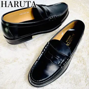미사용품 HARUTA 하루타 6550 코인 로퍼 26.5cm 블랙