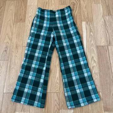 70s 빈티지 체크 무늬 플레어 팬츠 빈티지