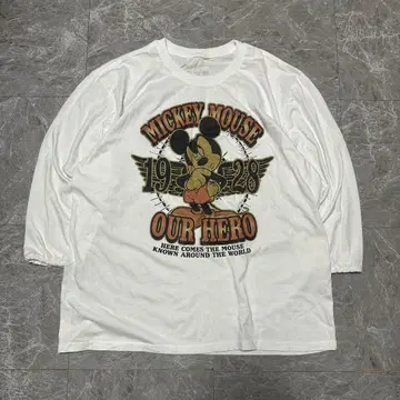 미키마우스 디즈니 1928년 긴팔 티셔츠 3L 빅 사이즈 g64