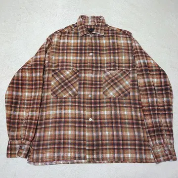 60s 플란넬 셔츠 박스 실루엣 빈티지