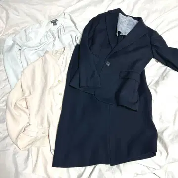 수트 컴퍼니 네이비 네이비 컬러 무지 롱 스커트 상하의 셋업 36