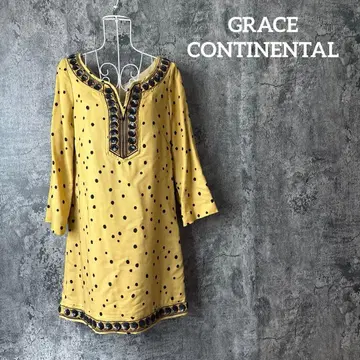 570 GRACE CONTINENTAL 도트 스팽글 장식 원피스