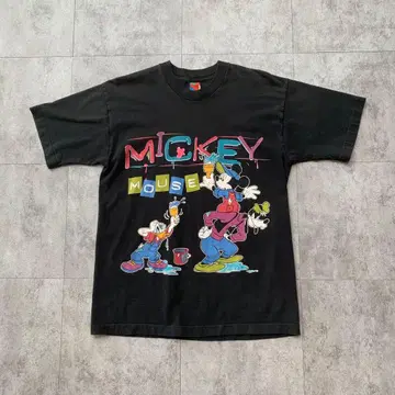 90s Disney 미키마우스 그래픽T셔츠 싱글스티치