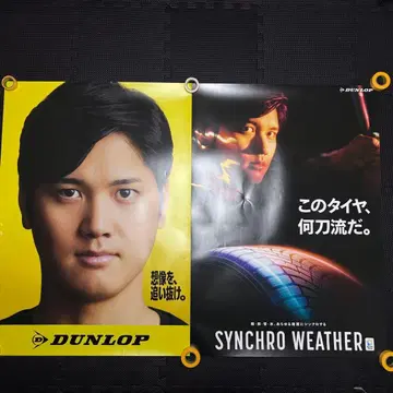 오타니 쇼헤이 던롭 포스터 2장 세트 싱크로 웨더 wbc