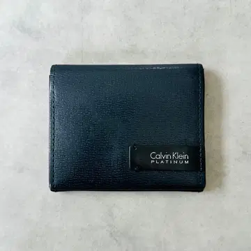Calvin Klein PLATINUM 로고 패치 코인 케이스 동전 지갑
