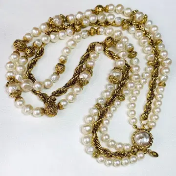 제이앤알 J&R 모조 진주 롱 목걸이