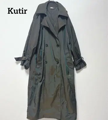 kutir 쿠티르 타마무시 트렌치코트 레인보우 카키 M 사이즈