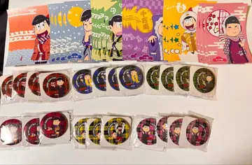 오소마츠 6쌍둥이 메이지 콜라보 캔뱃지 엽서 세트 묶음 판매