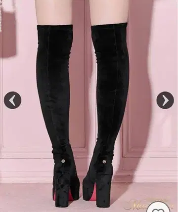 Michell Macaron 니하이 부츠 xs 스웨이드