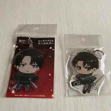 진격의 거인 리바이 아크릴 키링 2개 묶음 판매