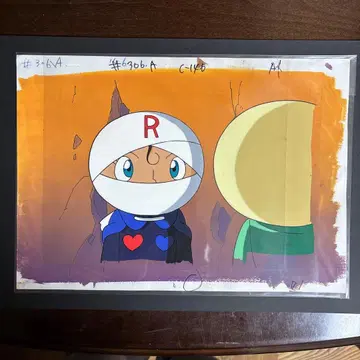 애니메이션 셀화 호빵맨 롤빵나 직필 배경 포함