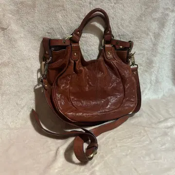 Y2K Brown Studded Leather 2-Way Bag