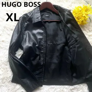 HUGO BOSS 가죽 싱글 라이더 자켓 50 XL 남성용