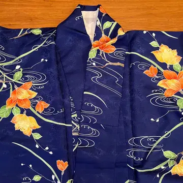 교육용 실이 달린 기모노 kimono 네이비 컬러