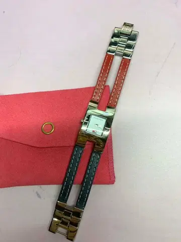 Tommy Hifiger 캐주얼 시계 빨간색 블랙 가죽 밴드