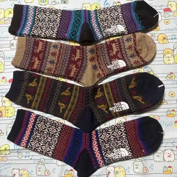 THE NORTH FACE 페어아일 패턴 삭스 4족 세트