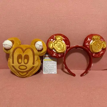 도쿄 디즈니 리조트 미키마우스 와플 머리띠 숄더백