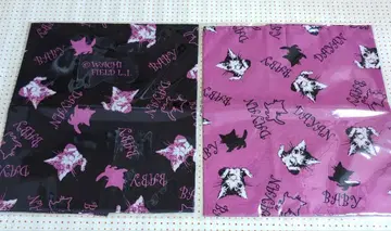 와치필드 고양이 다얀 반다나 미사용 2개 세트 블랙 핑크