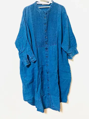 사만사 모스모스 7부 기장 데님 셔츠 원피스