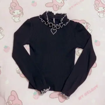 MARS 하트 컷아웃 골지 상의