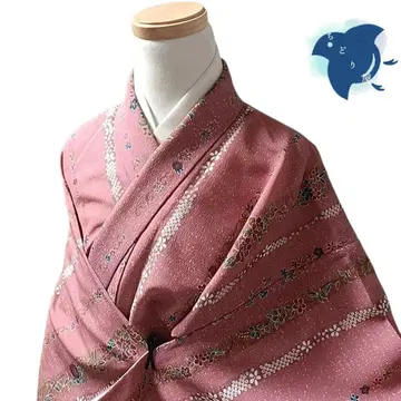 C118 치도리야 기모노 이중 기모노 코몬 워셔블 기모노 핑크