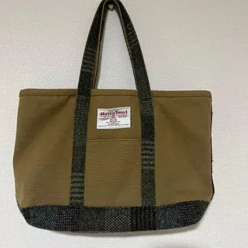 해리스 트위드 Harris Tweed 토트백 카키