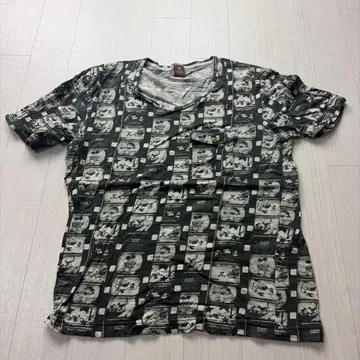 TAKEOKIKUCHI 디즈니 미키마우스 올 패턴 T셔츠 사이즈 2