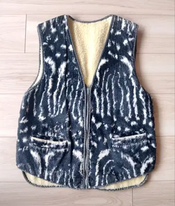 50s 60s 블랙 레오파드 베스트 KODIAK CAMPUS 빈티지