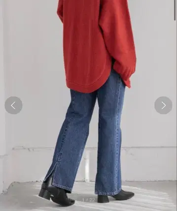 LOWRYS FARM 콘 백 슬릿 팬츠