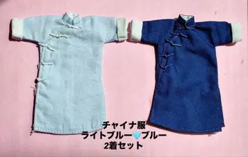 오비츠11 넨도로이드 피코니모p 차이나 중화 의류 드레스 파랑 스카이블루