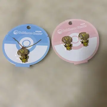 포켓몬 센터 전기 테라스타 라이츄 귀걸이 세트 목걸이