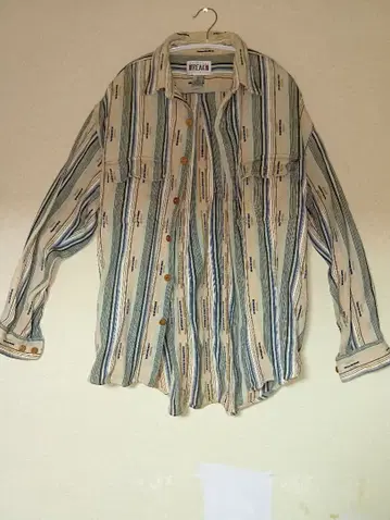 FREAK'S 스트라이프 패턴 플란넬 셔츠 L 사이즈