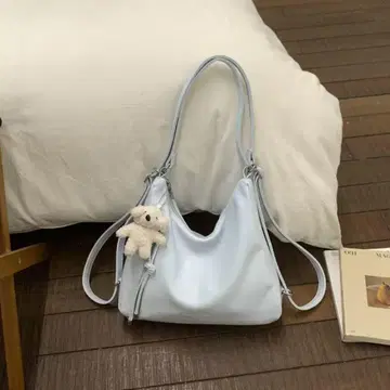 라이트 블루 핸드백 봉제 인형 포함 Hr