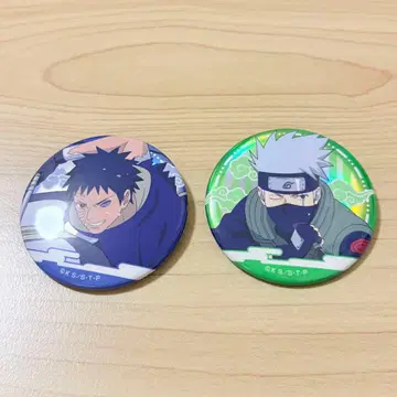 나루토 캔뱃지 2개 세트 오비토 카카시 NARUTO