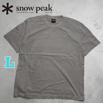 snow peak 스노우피크 프린트 T셔츠 카키 L