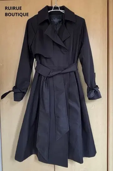 RUIRUE BOUTIQUE 트렌치코트 블랙 플레어 실루엣 M