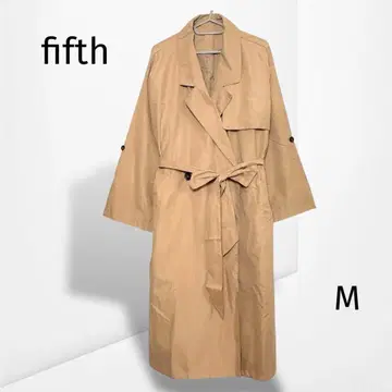 [피프스] 트렌치풍 롱 코트 벨트 포함 깔끔한 출퇴근 통학 (M)