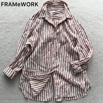 새상품급 FRAMeWORK 프레임워크 프렌치 린넨 오버 사이즈 셔츠