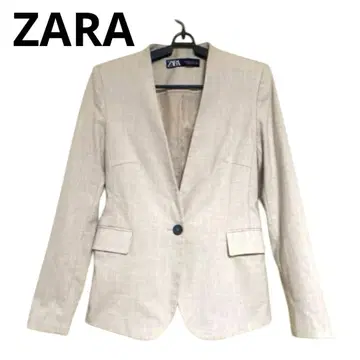 ZARA 노카라 자켓 베이지 싱글 자켓 1 버튼 S