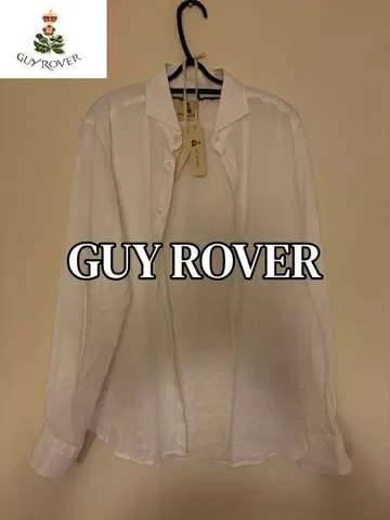 GUY ROVER 화이트 셔츠 린넨 100% 사이즈 40