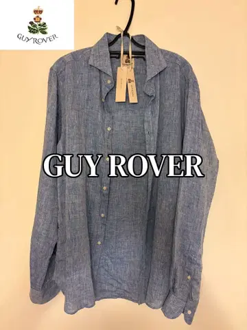 GUY ROVER 블루 셔츠 린넨 100% 사이즈 40