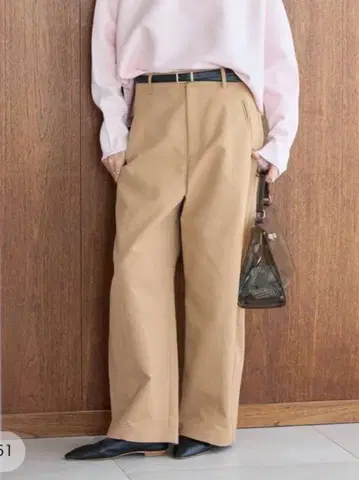 IENA 더블 크로스 배럴 팬츠 치노 팬츠 38 사이즈