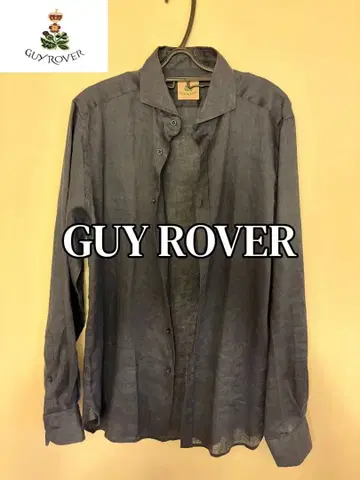 GUY ROVER 네이비 셔츠 린넨 100% 사이즈 40