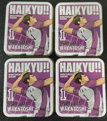 하이큐!! 2 캐릭터 탭 캔 우시지마 와카토시 4개 세트 미개봉
